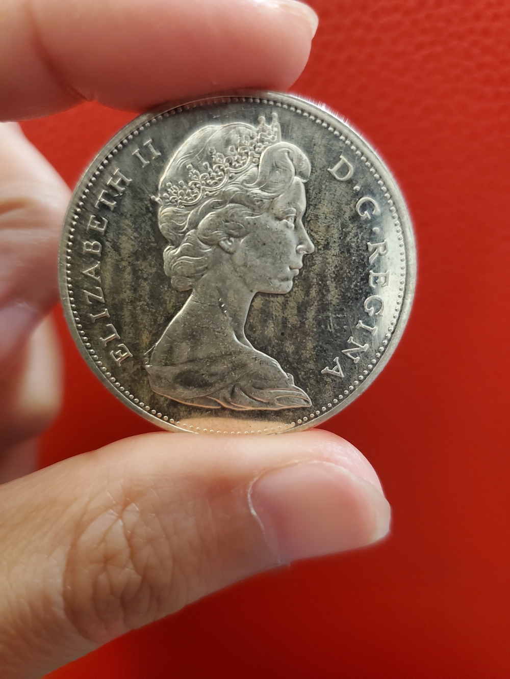 Silver Coin Pendant Necklace - Silver 1 Dollar 1965